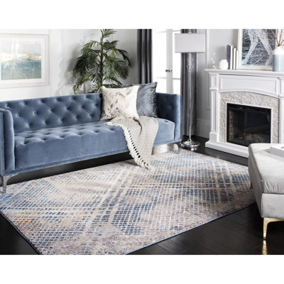 Massad Abstract Blue/Beige Area Rug