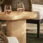 Table d'appoint en faux travertin Elowen