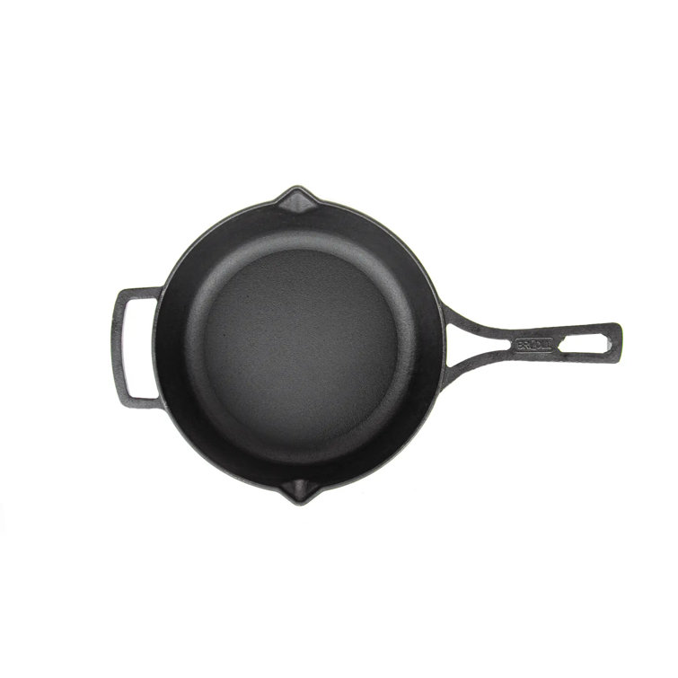 Cast Iron Braiser with a Frying Pan Lid Brizoll, Dutch Oven 10 L