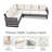 Kreda 7-Piece 8-Person Powder Coated Steel Outdoor Seating Group-958037137-958037136