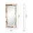 Suna 35 in. x 79 in. Natural Stone Rectangular Framed Mirror