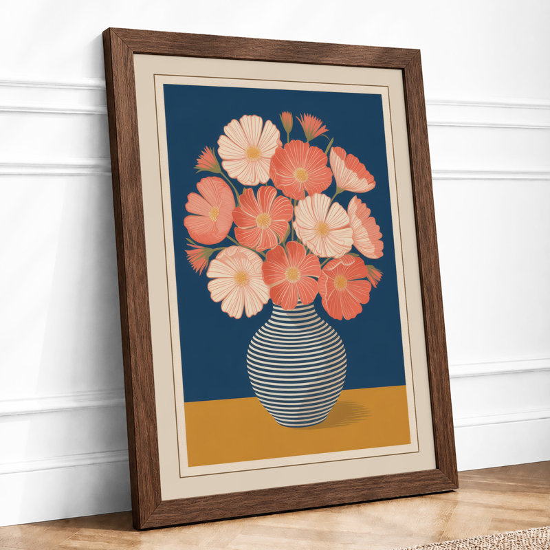 Modernist Floral Arrangement Botanical - Print, Walnut, A3 - 42.0 x 29.7 cm