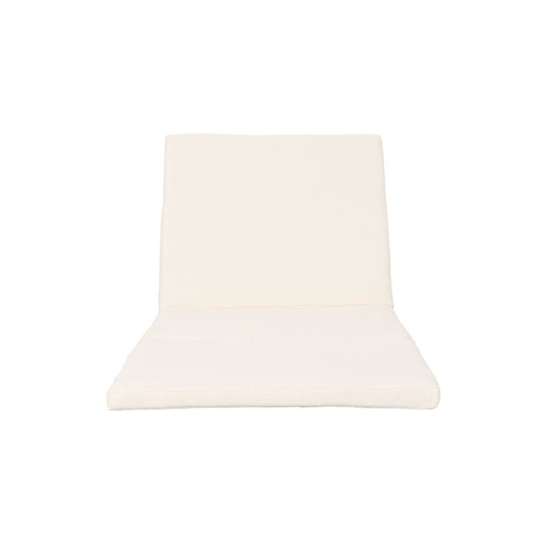 Water Resistant Outdoor 2 " Chaise Lounge Seat / Back Cushion, Cream