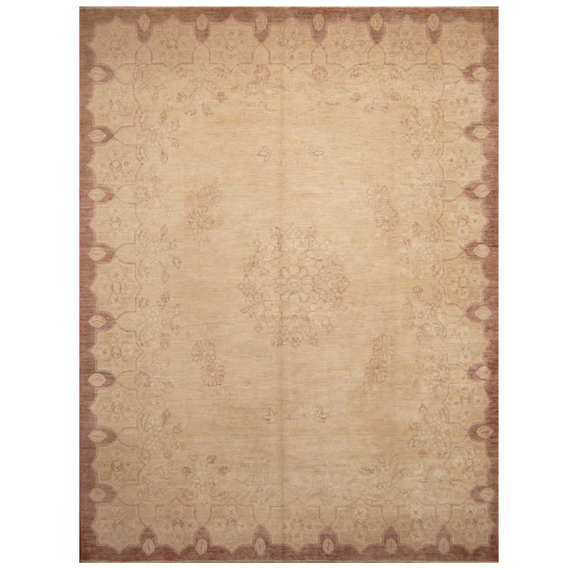 Tapis de zone one-of-kind brun noué la à la main 8 pi 1 po x 10 pi 9 po Avendano
