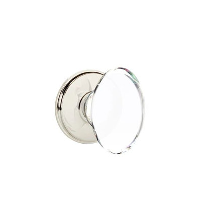 Ensemble de mortaise intérieure Emtek Passage avec rosette Watford et bouton de verre Hampton (droit)
