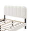 Base de lit tête de lit Lambswool Petal avec éclairage tamisé, idéale pour les chambres romantiques et confortables-1818421092