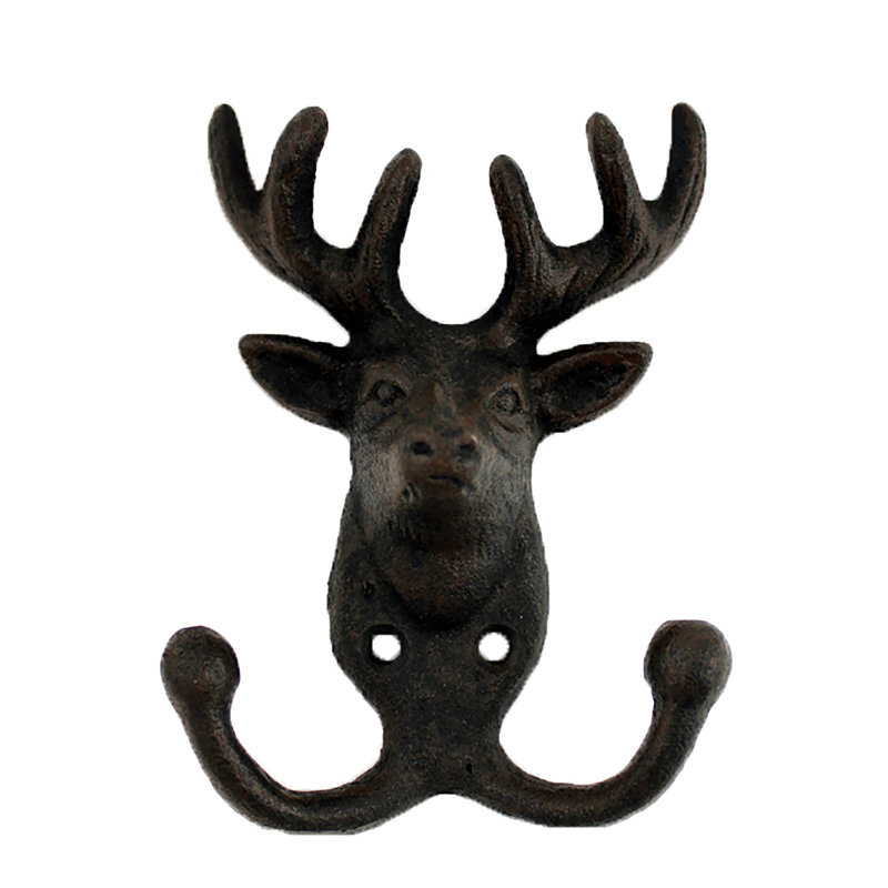 Crochet mural cerf en fonte Hendrickson