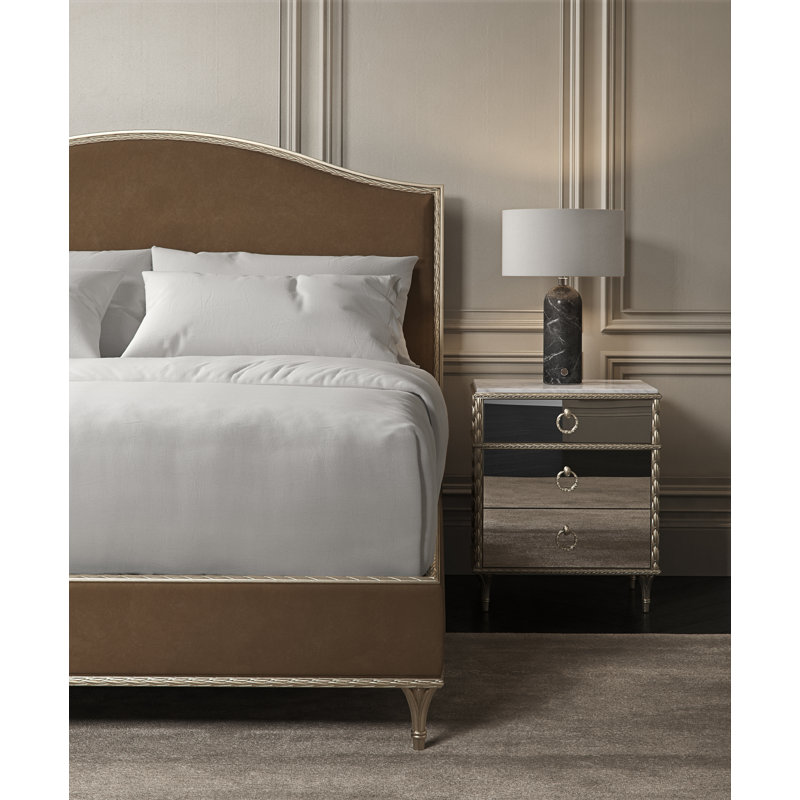 Fontainebleau Upholstered Standard Bed, King, Brown