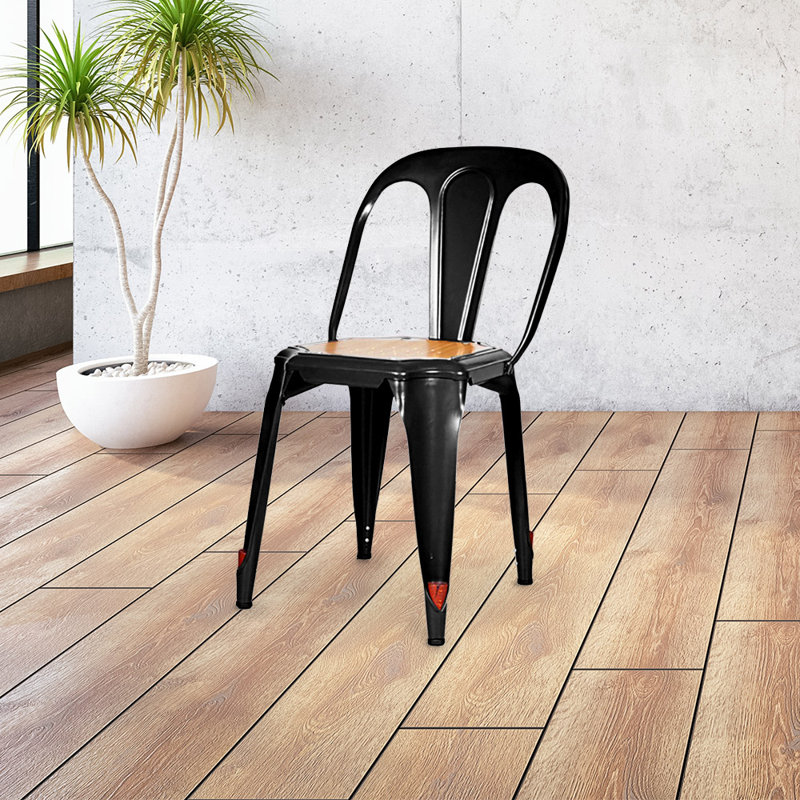 Marais 18'' H Stacking Side Chair, Black