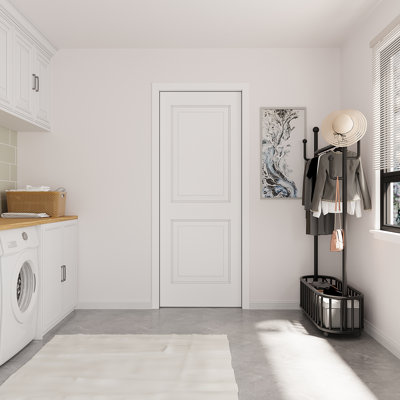Porte standard pour chambre à coucher à panneau surélevé et apprêté 2