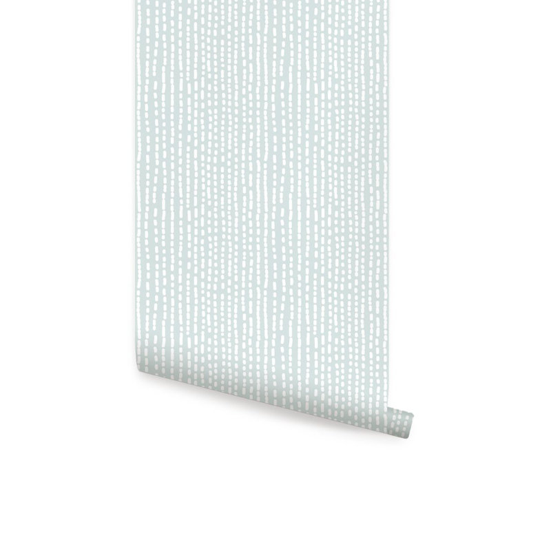 Panneau de papier peint auto-adhésif Eustace, L 2 pi x H 18 pi, Bleu