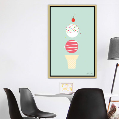«Ice Cream and Cherry I» par Ann Kelle - impression d'art graphique