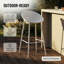 Ensemble de 2 tabourets de bar Modern White - élégance extérieure élégante et durabilité pour votre cour