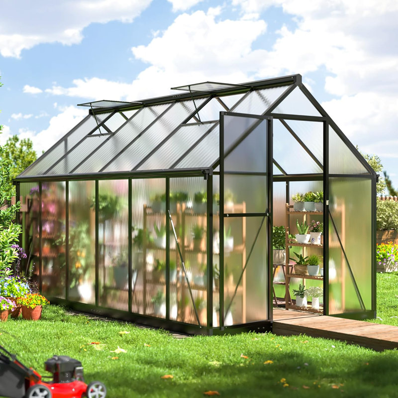 Greenhouse for Outdoors, Polycarbonate Greenhouse, 6x11 FT