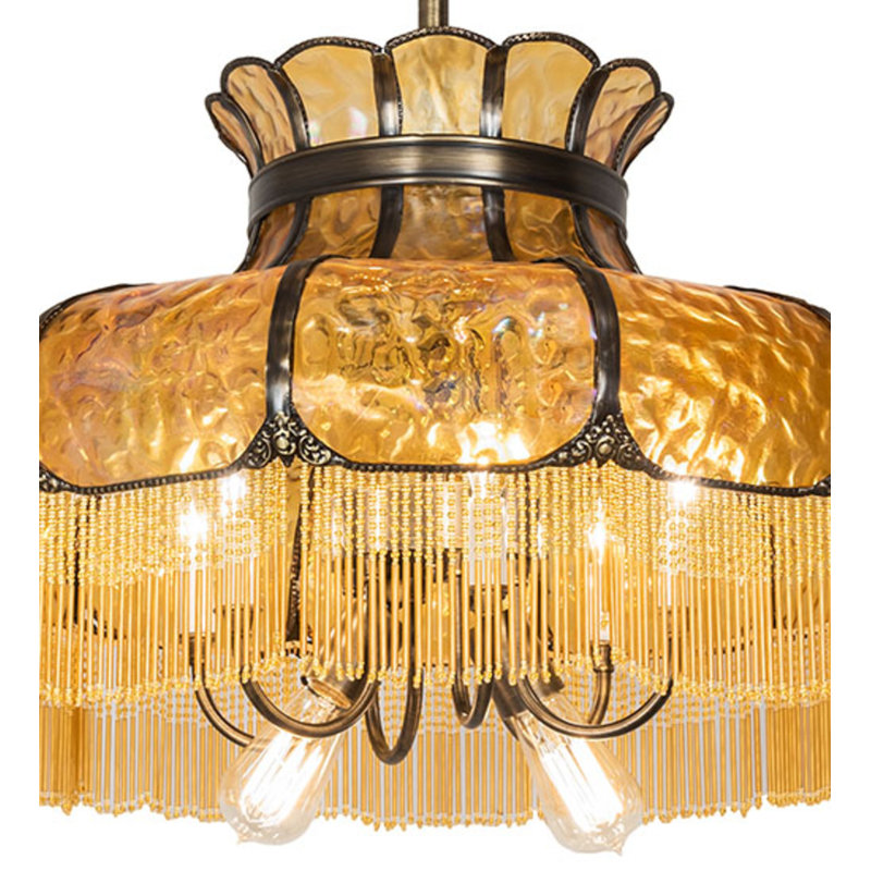Frederick 11 - Light Pendant, Iridized Amber