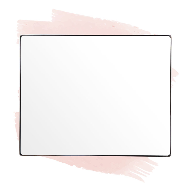 Kye Vertical Rounded Rectangular Wall Mirror - Polished Nickel, Polished Nickel, 22" x 40"