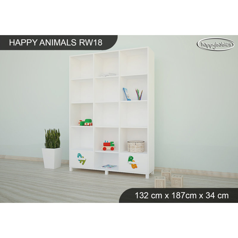 187cm H X 132cm W Kids Bookcase, White