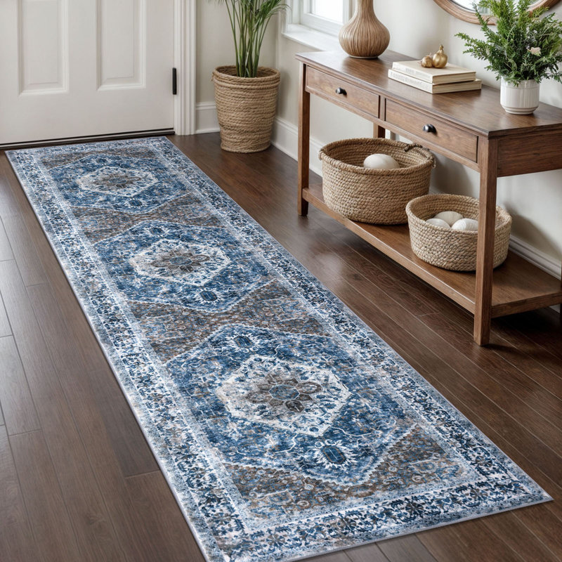 Tapis d'intérieur antidérapant Jodhveer , Tapis de couloir 2 pi x 8 pi