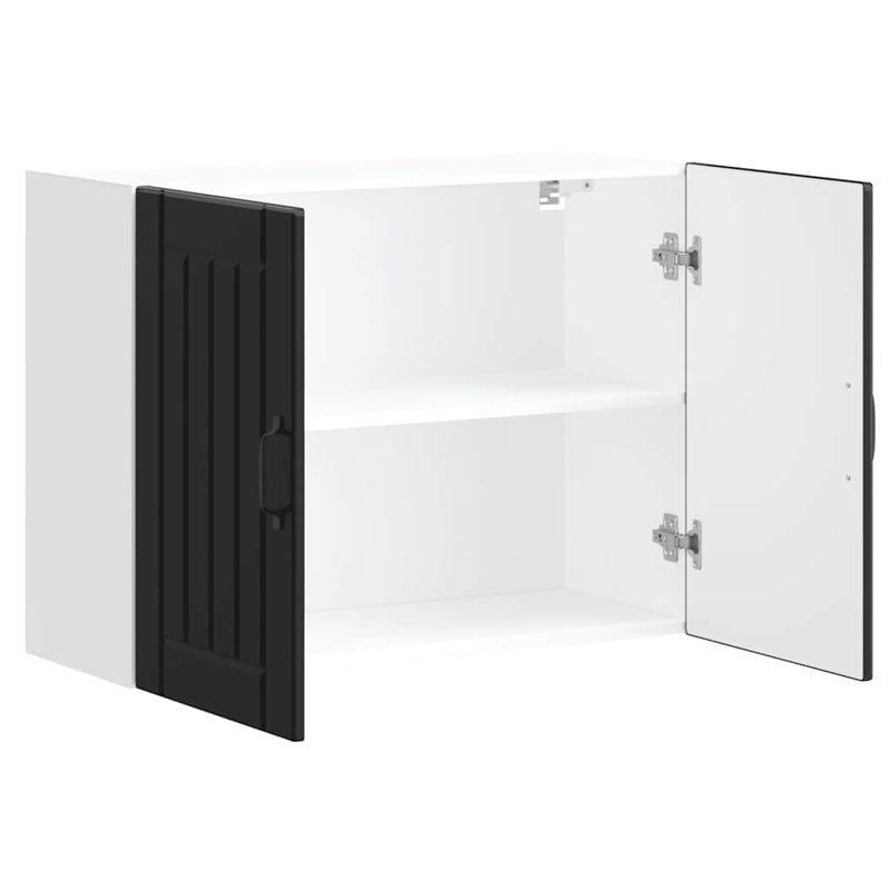 Standard Wall Cabinet, black, 60cm H x 80cm W x 31cm D