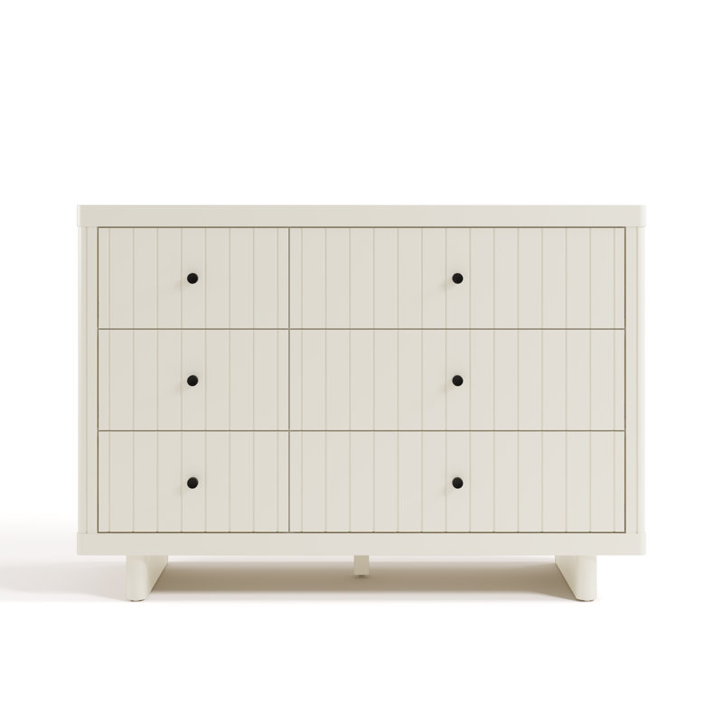 Kyoto Wood 6-Drawer Dresser, Frosted Oat