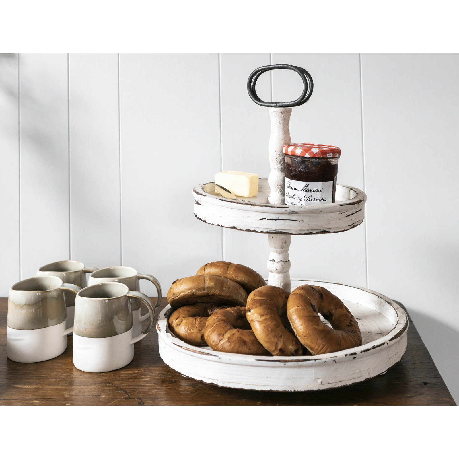 Adrianna Decorative Tray, White