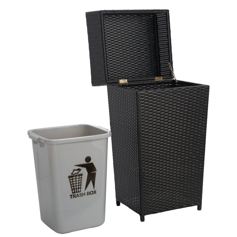 Poubelle 25 gallons Alayzia, Noir