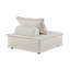 Chaise d'appoint capitonnée avec coussin de traversin en tissu massif 1pc