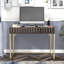 Bureau d'écriture avec prise de courant en métal l 42 "x H 30,5" Livengood-1248036357