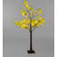 Indoor/ Outdoor Faux-Lighted Ginkgo Tree, 4'H Faux Foliage Tree in Metal Freestanding-30365762