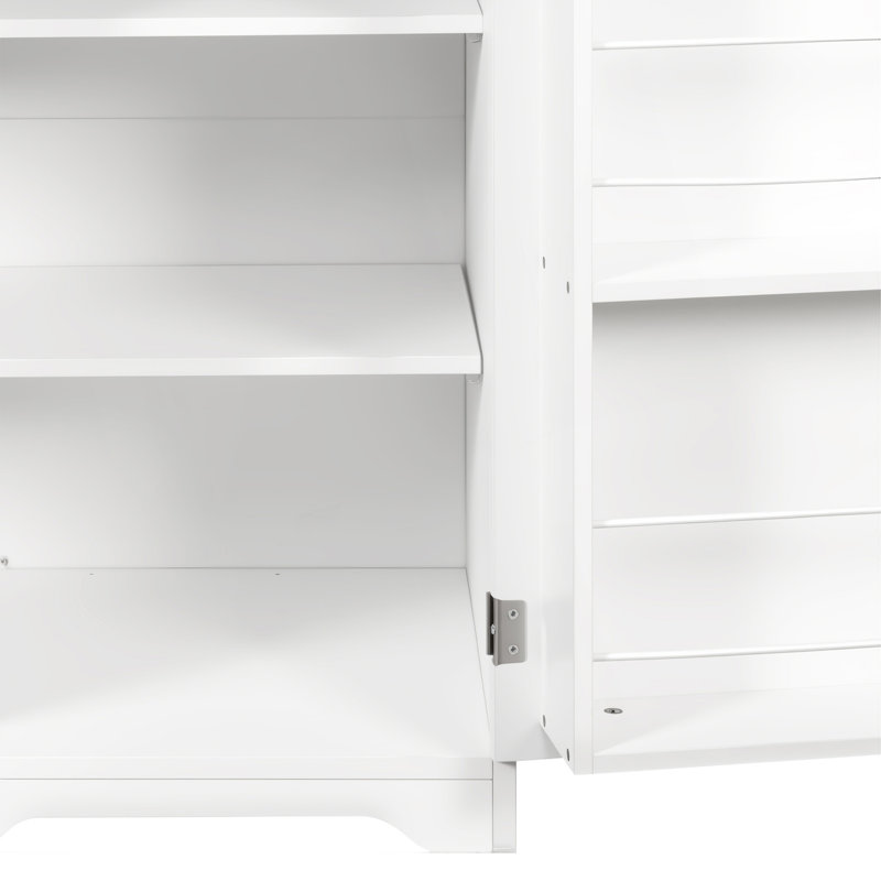 Laundry Cabinet With Doors And Shelf, Freestanding Style Tilt-Out Laundry Hamper