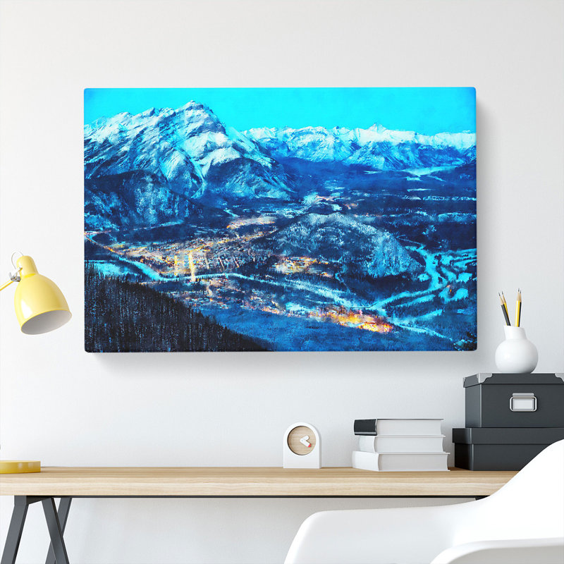 High Above Banff Canada - Wrapped Canvas, 35cm H x 50cm W x 3cm D