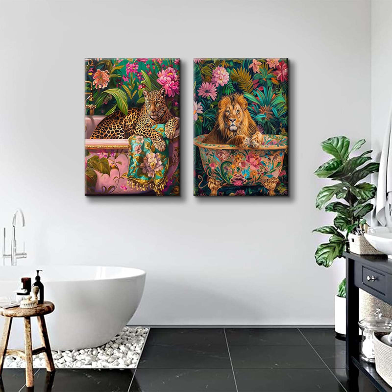 2 Piece Wrapped Canvas Print, 60 cm H x 40 cm W