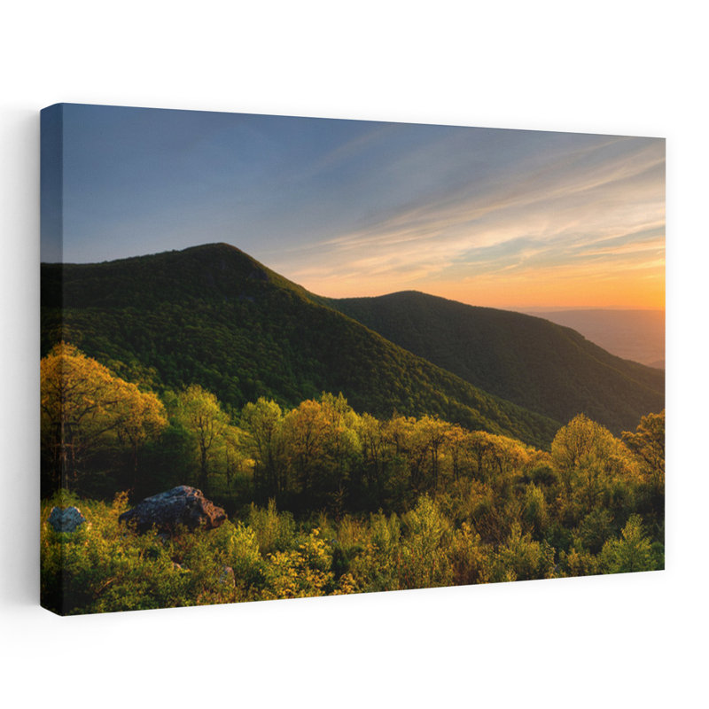 Hawksbill Summit at sunset Shenandoah National Park Virginia USA 1 Piece Wrapped Canvas Wall Art, 40.64 cm H x 60.96 cm W