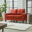 Causeuse modulaire Worthen en similicuir-473084031