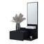 Meuble-lavabo flottant en wengé avec miroir inclus