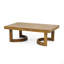 Ensemble de causeuse et table basse d'extérieur en bois d'acacia avec coussins