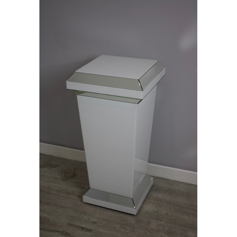 Armiead Glass Top Block End Table