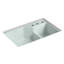 Indio® 33" L x 21.125" W Double Basin Undermount Kitchen Sink with Accessories-1862850630-1862852376