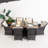 6 - Person Wicker Patio Dining Set With Rectangular Table , Cushions Included