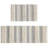 Woven Stripe Bath Rug 22X58", 0.5" Medium Pile, Machine Washable, Non-Skid Backing, Grey Home Accessory 22X58" Texture Rug, Latex Back, Interior Design-496674412