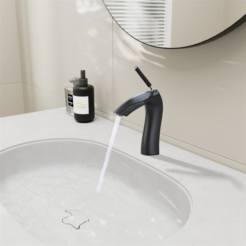 Single Handle Lavatory Basin Sink Faucet, Matte Black
