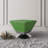 Diamond 20" Modern Vegan Leather Upholstered Metal Swivel Ottoman in Green-672382666
