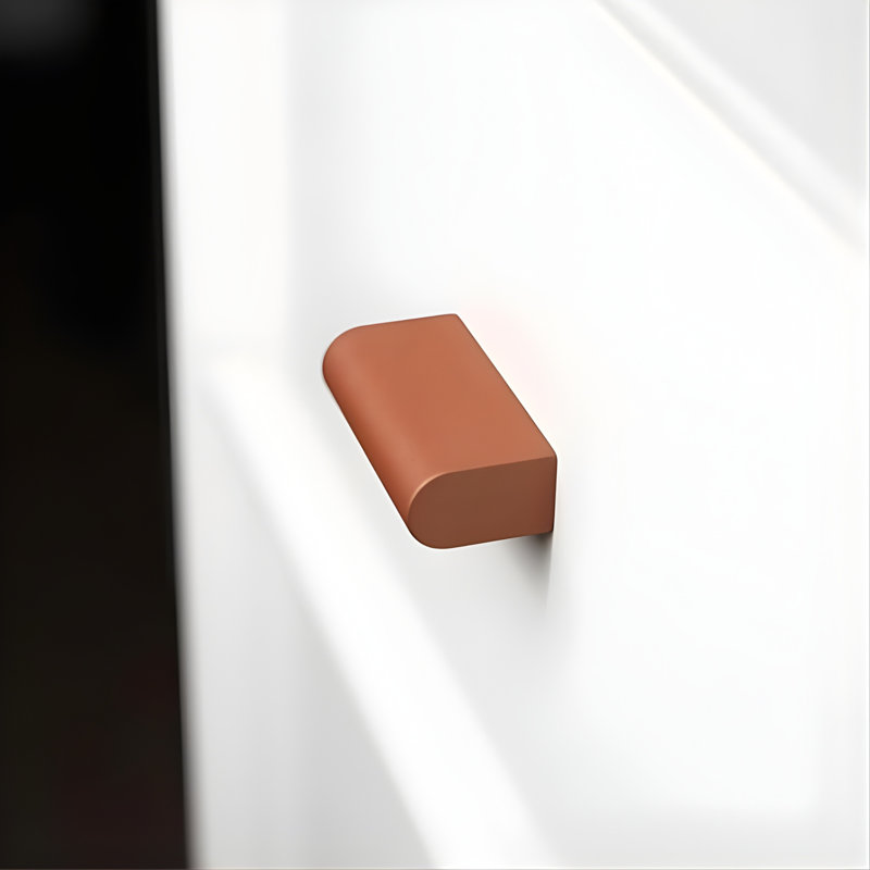 2" Length Geometric Knob, Copper (Brown)