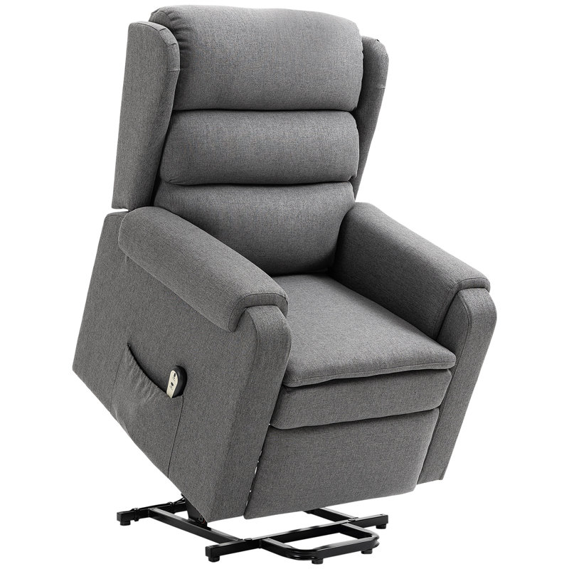 Fauteuil inclinable l 33,5 po lève-personne standard, 100% polyester gris foncé