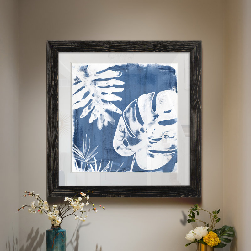Indigo Indigo impressions IV-reproduction d’art, H 27,5 po x l 27,5 po x P 1,5 po, Papier encadré noir