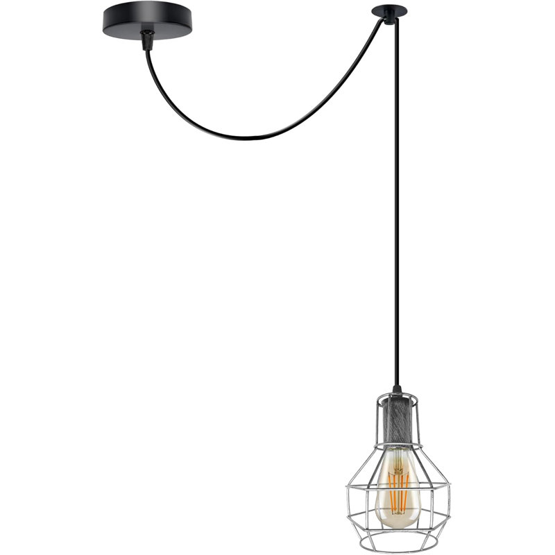 - Light Brushed Silver Cluster Pendant, 1