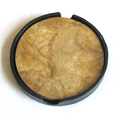 Ensemble sous-verre avec support 5 pièces capiz