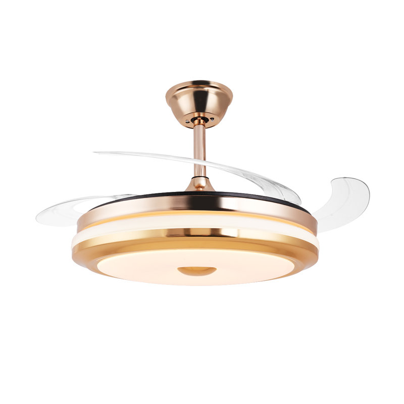 Mercer41 47" Ceiling Fan With Light, 3 Colour, 6 Speed, Brushed Nickel, Gold