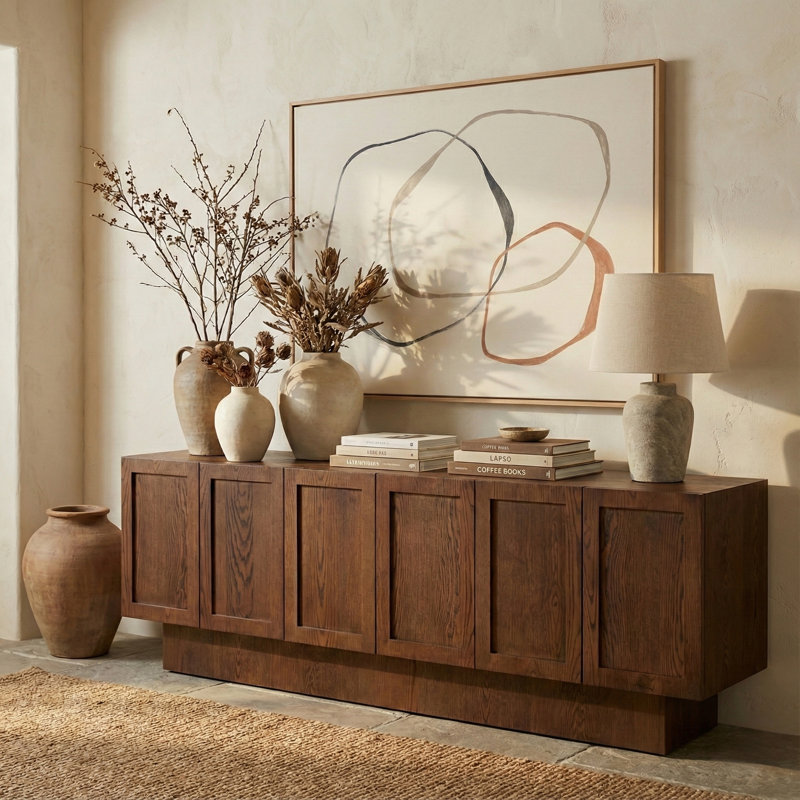 Evette Bethandria 6 Door Wood Sideboard