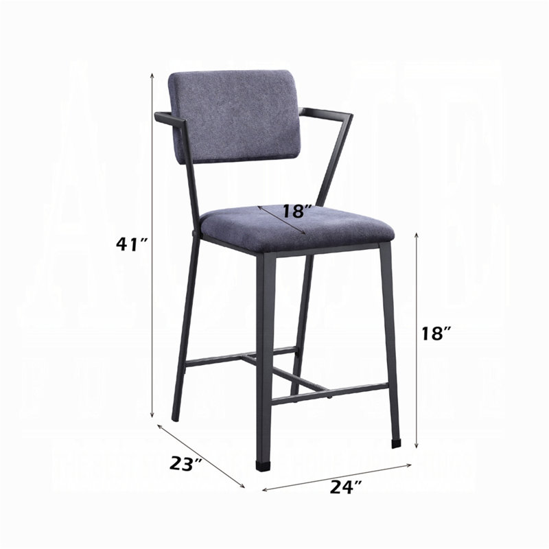 Ensemble de 2 chaises à hauteur de comptoir avec chaises à structure métallique seulement, sans les tables